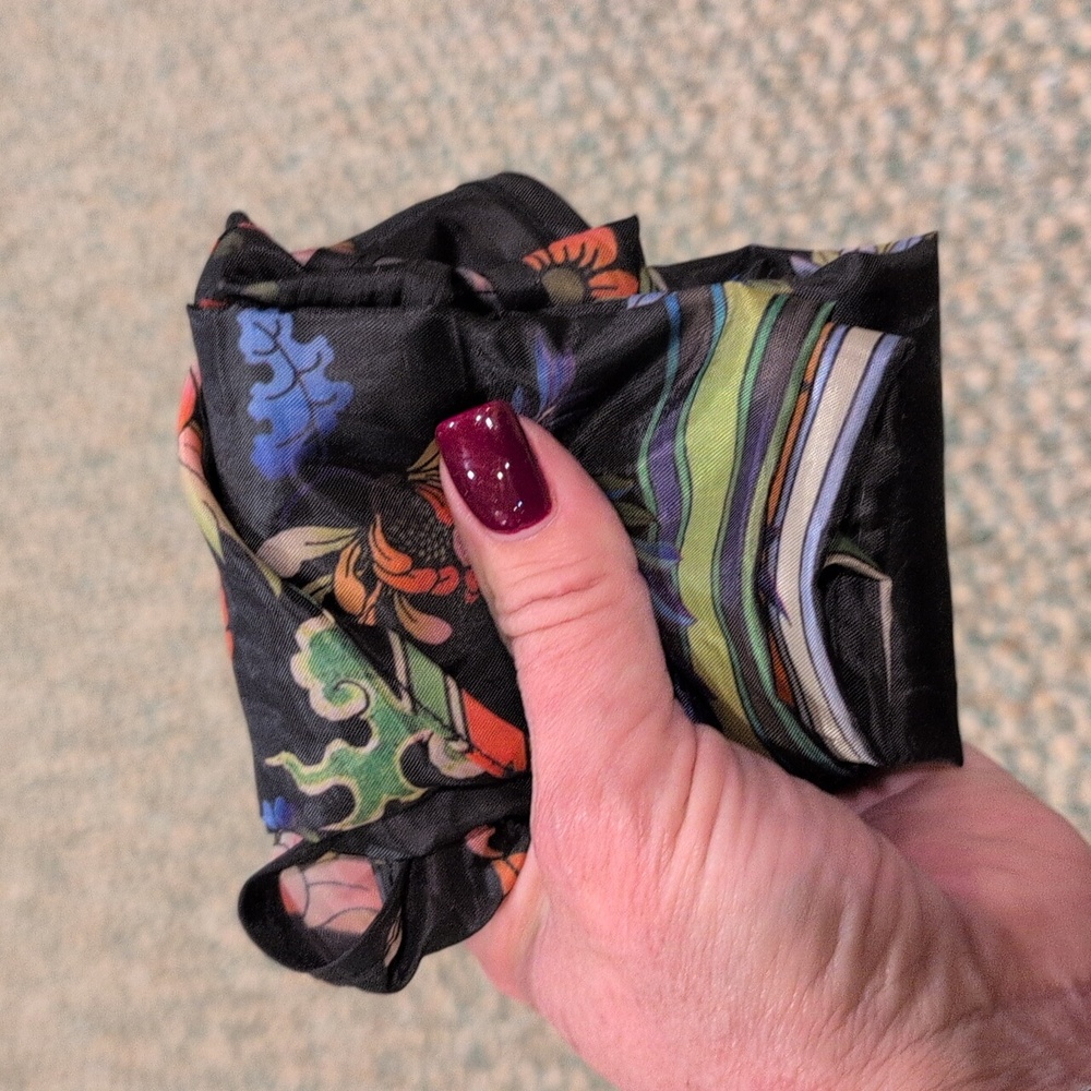 Johnny Was Foldable, Packable Thin Nylon Tote - image 8